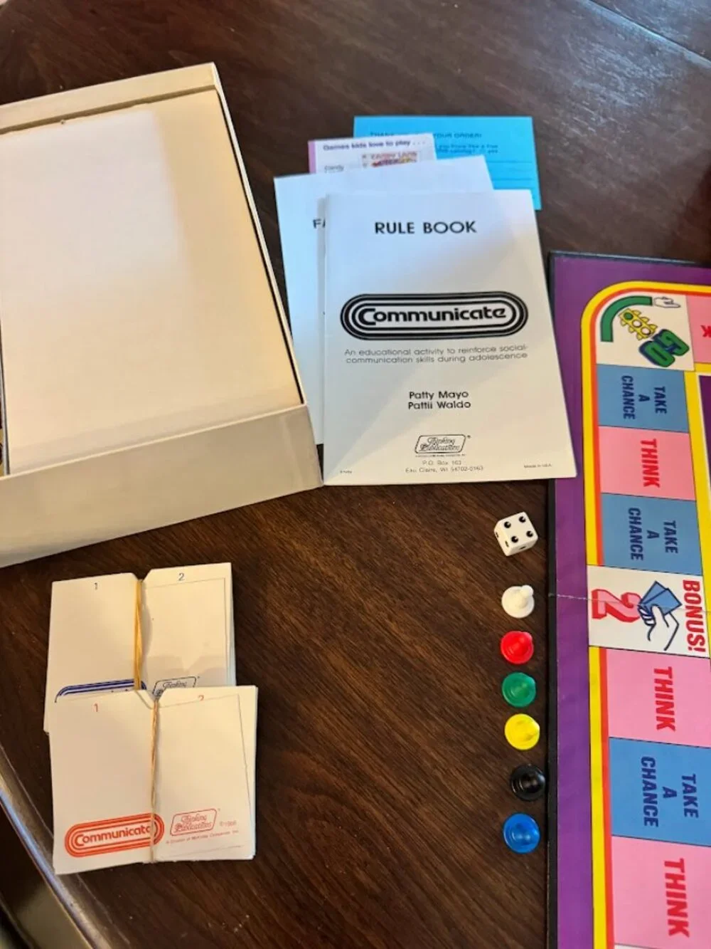 Communicate Board Game VTG 1986 Educational Patty Mayo Pattii Waldo Thinking Pub